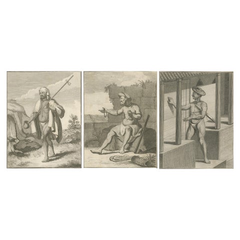 Hindu Ascetics and Priest, Saniassi, Pandaron, and Carepatré, 1806
