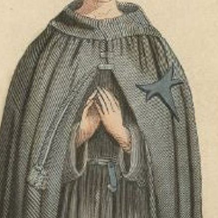 Antique Print of a Brother of Saint Jacques, 1845, close-up 1