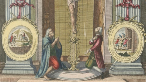 Original Antique Devotional Print of Christ of Guamantanga, Peru, 1779, close-up 4