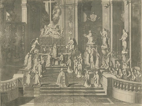 Solemn High Mass Celebration, Bernard Picart, 1725, Engraving, close-up 5