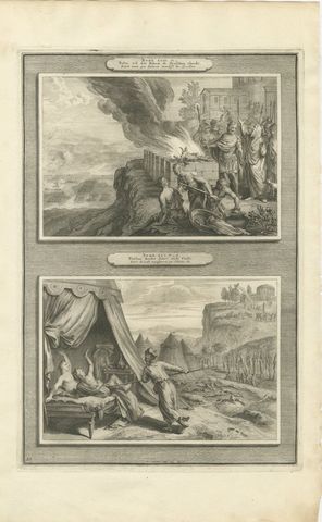 Balak and Balaam at the Altars and the Zeal of Phinehas, Mortier circa 1700