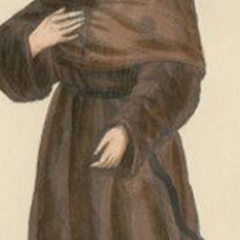 Antique Religious Print of a Hermit of Saint Pierre, 1845, close-up 1
