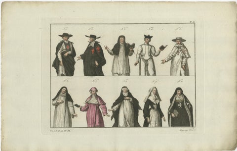 Set of 8 Antique Prints of Religious Figures and Turks in the Middle Ages, view 5