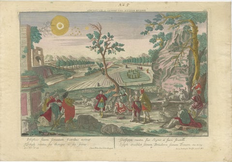 Optica Print of Joseph Relating His Dream to His Brothers, 1770, Biblical Scene, view 2