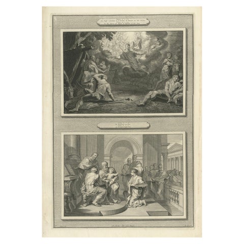 Annunciation to the Shepherds & Circumcision of Christ, Pieter Mortier, ca. 1700