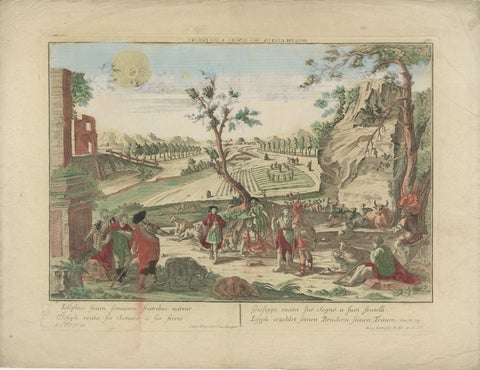Set of 6 Vue d’Optique Prints, Story of Joseph in Egypt, Hand-Colored, c.1770, view 8
