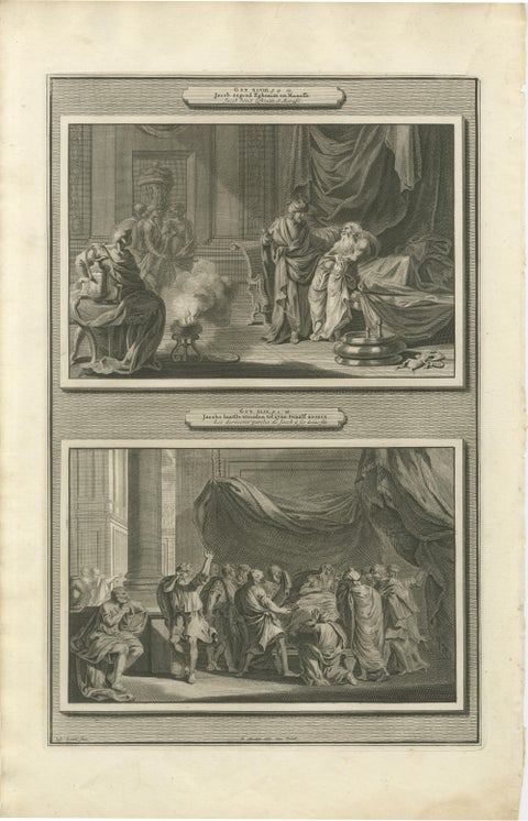 Antique Bible Print Set, Genesis & Exodus Scenes, Mortier c.1700, view 6