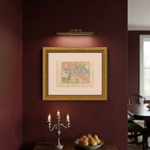 Antique Scripture Map of Mesopotamia and the Adjacent Countries, 1823, shown framed on a wall, true to size
