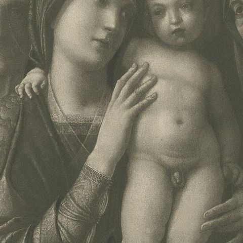 Antique Print of 'The Holy Family' Made after Mantegna 'c.1890', close-up 1