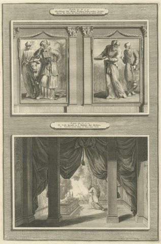 High Priest and Levites and God Speaks in the Holy of Holies, Mortier circa 1700
