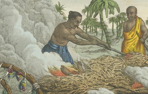 Traditional Hindu Funeral: Cremation of a Brahmin (1827), close-up 1