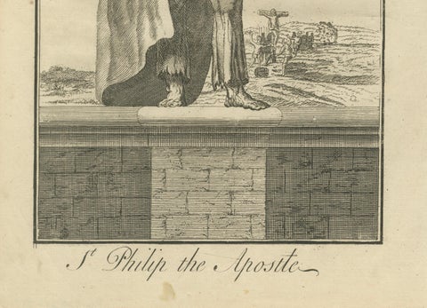St. Philip Apostle Engraving, John I Calling of Philip c.1735, close-up 1