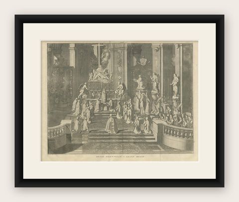 Solemn High Mass Celebration, Bernard Picart, 1725, Engraving, shown framed