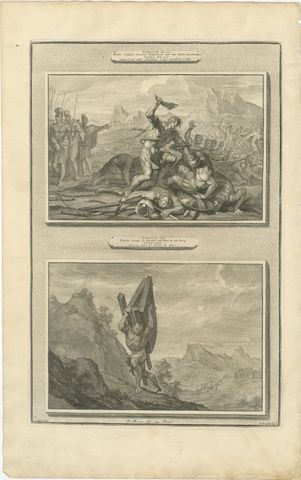 Samson with the Jawbone and Samson Carries the Gates of Gaza, Mortier circa 1700, view 2