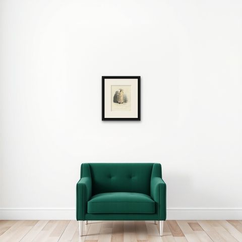 Benedictine Camaldolese Monk: A Reflection of Solitude and Contemplation, 1862, shown framed on a wall, true to size