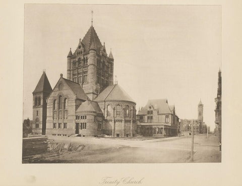 Antique Print of the Trinity Church in the city of Boston, 1887, view 4
