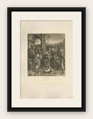 Antique Print of 'the Nativity' Made After Francia 'c.1890', shown framed