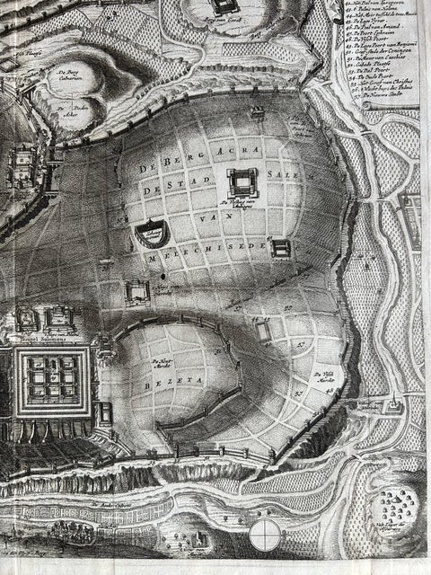 Plan of Ancient Jerusalem, Cornelis de Bruijn’s Engraved City View c.1698, view 5