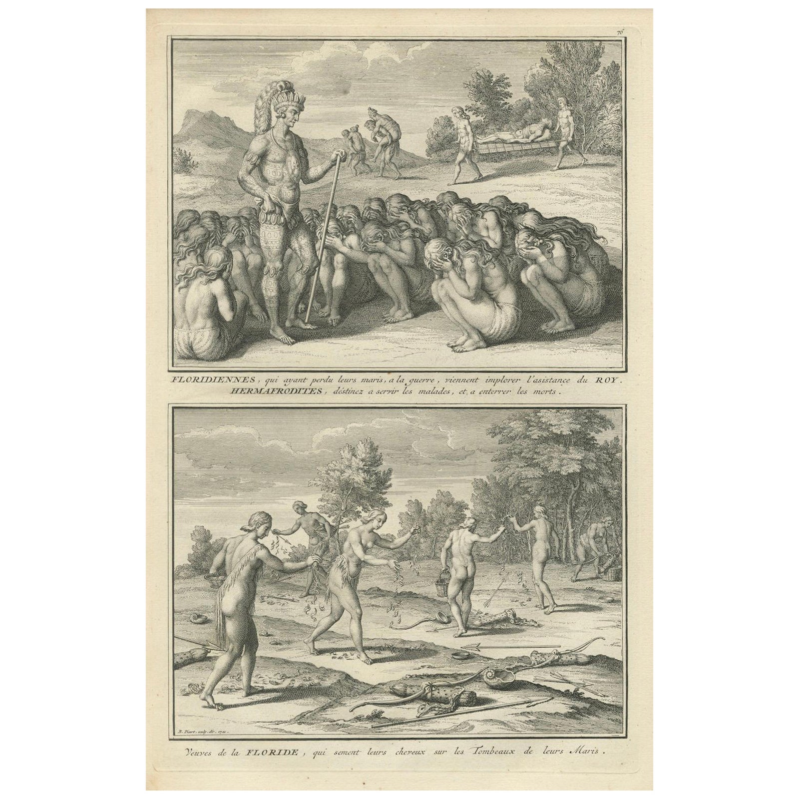 Florida Women Mourning Their Husbands, with Hermaphrodites in Ritual Service