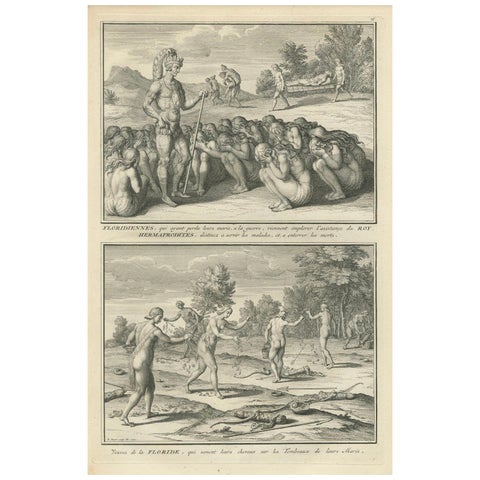 Florida Women Mourning Their Husbands, with Hermaphrodites in Ritual Service