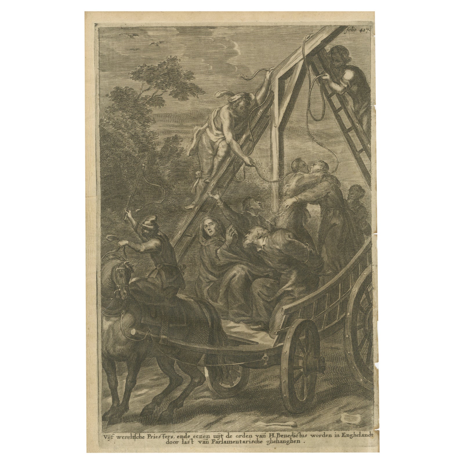 The Martyrdom of Secular Priests and One Benedictine Monk by Parlement, c.1680