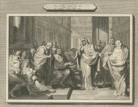 Presentation of Christ in the Temple & Prophetess Anna, Pieter Mortier, ca. 1700, close-up 5