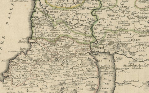 1720 Maps of the Holy Land: Ancient and Modern by De Fer and Danet, close-up 1