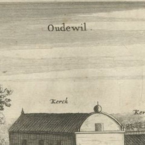 Antique Print of a Church in Oudewil in Ceylon or Nowadays Sri Lanka, 1672, close-up 1