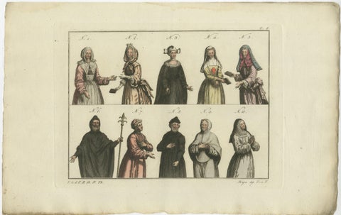 Set of 8 Antique Prints of Religious Figures and Turks in the Middle Ages, view 7