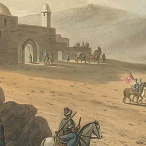 Joseph's Pit and Well, Aquatint of Jubb Yussef in Israel, 1803, close-up 1
