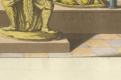 Chinese Religious Figures and Temple Statues, Ferrario Costume Series, 1815, close-up 6
