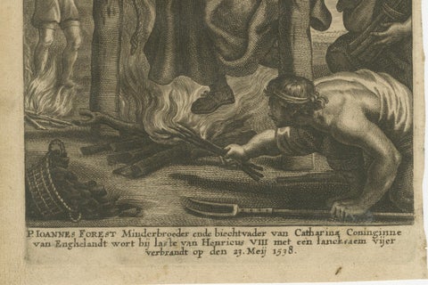 The Martyrdom of Father John Forest, Burned by Order of Henry VIII in 1538, close-up 1