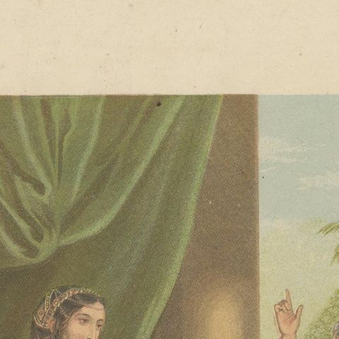 Antique Bible Print of the Little Captive Maid by Kronheim 'c.1860', close-up 1