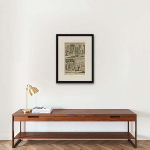 Ascetic Practices of Brahmins in India: Rituals of Penance & Spiritual Authority, shown framed on a wall, true to size