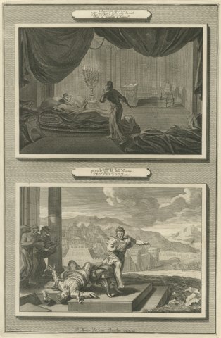 The Calling of Samuel and the Death of Eli, Mortier Bible circa 1700