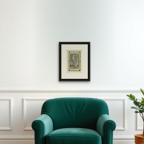 Engraved Interior of St. Paul's Cathedral: A Victorian Architectural Masterpiece, shown framed on a wall, true to size