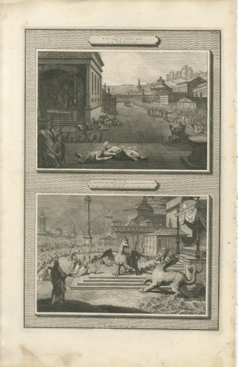 Antique Biblical Engravings, Mortier Amsterdam, Genesis & Apocalypse, c.1700, view 2
