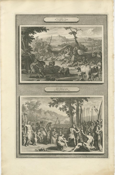 Antique Biblical Engravings, Mortier Amsterdam, Genesis & Apocalypse, c.1700, view 4