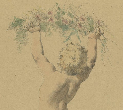 Antique Litho of an Angel by Meyer, 1892, view 3