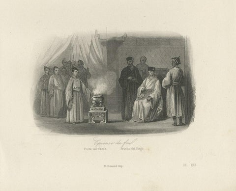 Antique Print of Religious Persecution by the Japanese, 1847, close-up 2