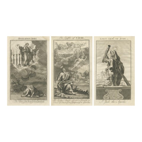 Biblical Engravings, Vision of Candlesticks, Apostle Jude & Judgment of Angels