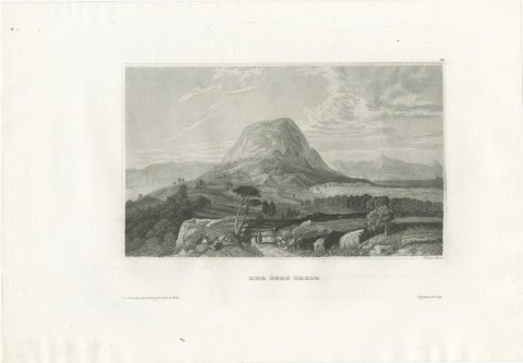 Antique Holy Land View of Mount Tabor in Galilee, Engraving, circa 1850, view 2