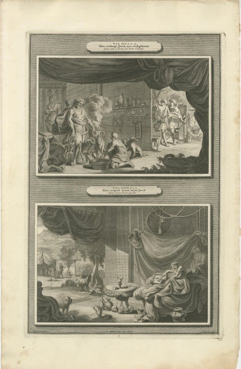 Creation of the World to Abraham Sacrifice, Genesis Engravings, 1700, view 7