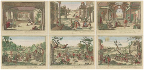 Set of 6 Vue d’Optique Prints, Story of Joseph in Egypt, Hand-Colored, c.1770, view 9