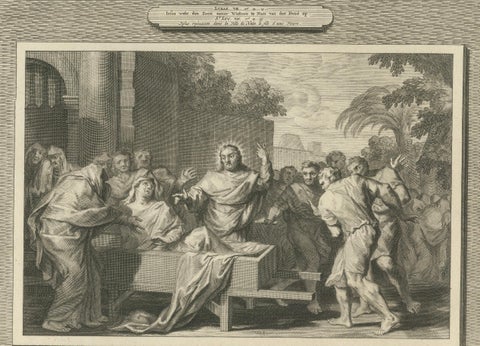 Calling of Saint Matthew & Raising of the Widow’s Son, Pieter Mortier, ca. 1700, close-up 5
