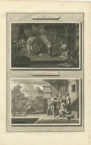 Tobias Drives Out the Demon and Heals Tobit's Blindness, Mortier circa 1700