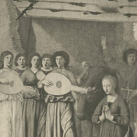 Antique Print of 'The Nativity' Made after Piero della Francesca 'c.1890', close-up 1