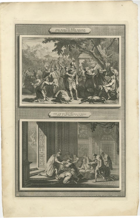 Biblical History Engravings, Joseph and Moses, Dutch Bible Series c.1700, view 3