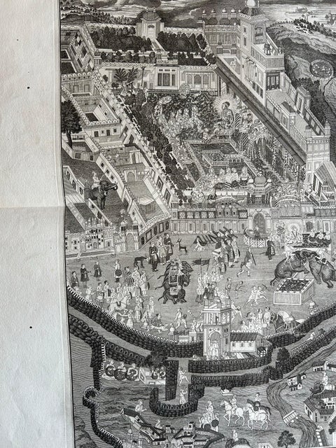 Grand Mogol’s Palace & Mosque, Chatelain Engraving of Delhi, 1719, view 4