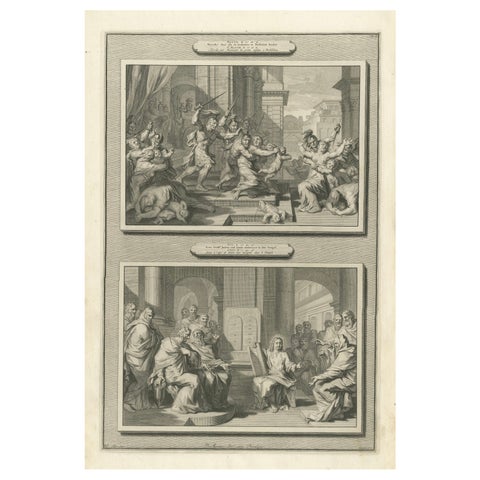 Massacre of the Innocents & Christ among the Doctors, Pieter Mortier, ca. 1700